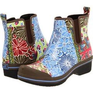 {Dansko} Vail Bootie Blue Patchwork Coated Canvas